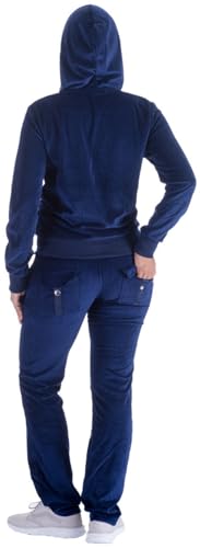 Image of LeeHanTon Womens Jogging Suits Sets Running Velour Outfit Zipper Warm Up 2 Pieces Hoodie and Pant Tracksuit