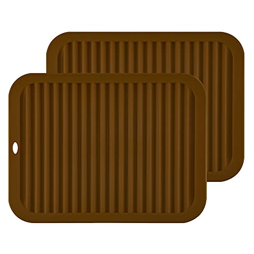 Braune Silikon-Untersetzer, große Silikon-Untersetzer, Tischsets, Topflappen, Hot Pad, Mehrzweck-Silikonmatte Cover