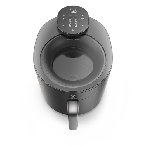 Fritadeira Elétrica sem oleo com visor 360 Air fryer 5.1L digital potência 1500W Electrolux EAF170 Cinza 220v
