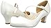 Imagen de Duosheng & Elegant HC2002 Zapatos para Novia Tacon Medio Strappy Satin Zapatos Novia Boda Mujer Marfil 40
