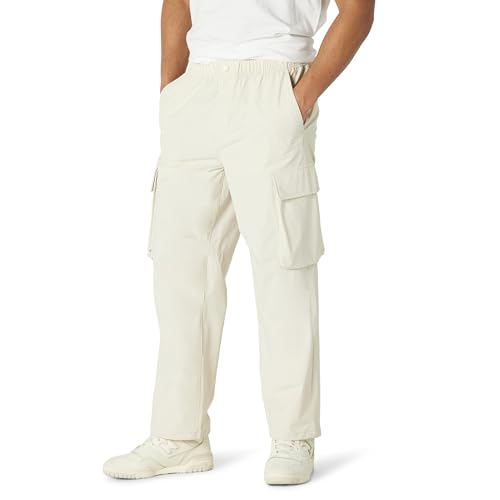 Amazon Essentials Mens Loose-Fit Lightweight Stretch Parachute Cargo Pants Beige XX-Large