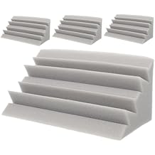 Totority 4pcs Soundproofing Corner Bass Traps Low Frequency Sound Absorbing Panels Wall Padding Soundproofing Sponge for Ktv Studio Home