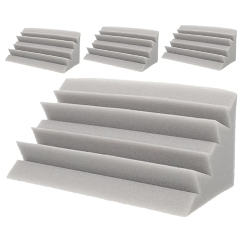 Totority 4pcs Trampas de Bajo en Esquina para Aislamiento Acústico Paneles de Absorción de Sonido Espuma para Ktv Estudio Hogar miniatura 1
