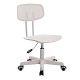 Bürostuhl ohne Armlehnen, verstellbarer Schreibtischstuhl mit Rückenstütze und belüftetem Kissen für ultimativen Komfort, ideal für Zuhause und Büro