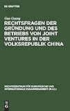 china 8 menu augusta ga  Rechtsfragen Der Grundung Und Des Betriebs Von Joint Ventures in Der Volksrepublik China: 8