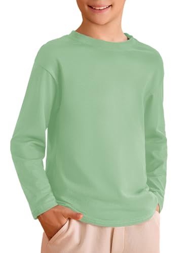 Image of Haloumoning Kids Boys Long Sleeve Crewneck T-Shirts Tee Tops 5-14 Years