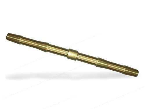 Preisvergleich Produktbild Doppelschlauchtülle 4mm Schlauchverbinder Rohr Verbinder aus Messing nach DIN 8542 EN 560 für Drucklufttechnik, Garten, Schweißtechnik Mess- und Regeltechnik