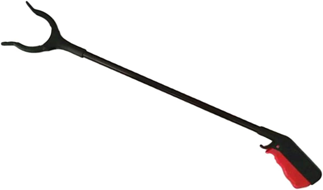 Ergonomic Stainless Steel Garbage Grabber Tool Long Trash Picker for Outdoor Cleanup for Elderly and Easy Object Retrieval Non Skid Handle for Effortless Use