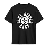 Blue Music Oyster Band Cult Men's & Women's Fans Concert Tee Band Tour Short Sleeve T-Shirt for Music Lovers X-Large