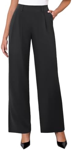 DLOODA Womens Wide Leg Dress Pants Stretchy High Waisted Work Pan...