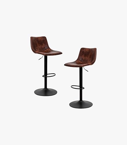 Catálogo para Comprar On-line Bancos para Cantina los más recomendados. 49 Avanti Set de 2 Bancos para Barra Boster de Vinipiel Color Café – Bancos Altos Modernos para Cocina, Barra Desayunadora o Cantina