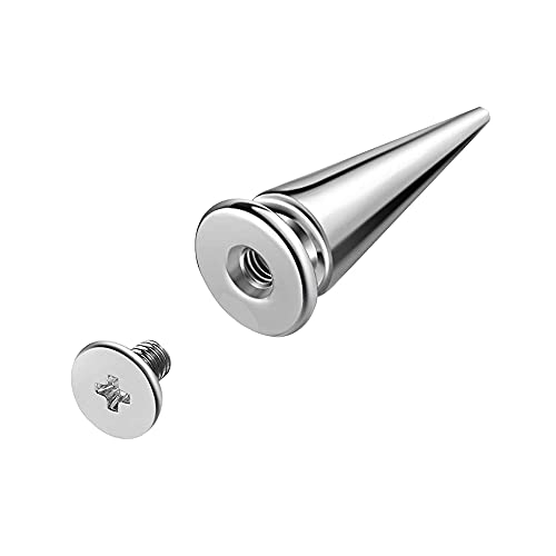 200 Sets Silver Cone Spikes Multiple Sizes Screw Back Studs Punk Rock Bullet Rivets For Diy Clothing Leather Craft #TOP4