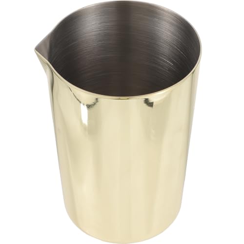 SUPVOX Coctelera de Acero Inoxidable Dorada para Bar, Vaso Mezclador Profesional de Metal, Copa Mezcladora de Vino Resistente y Práctica para Preparar Cócteles Caseros