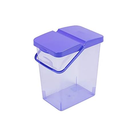 Blue Transparent pet food or washing powder storage box 10 litre Cover