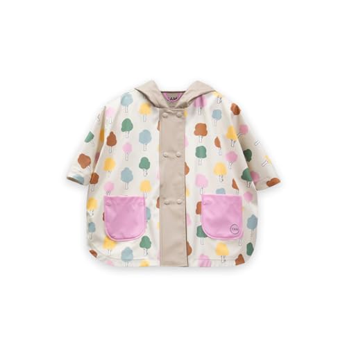 7AM Rain Poncho for Kids - Rainwear Collection Hooded Long Sleeve Toddler Printed Raincoat | Lightweight Breathable Material - Main Image