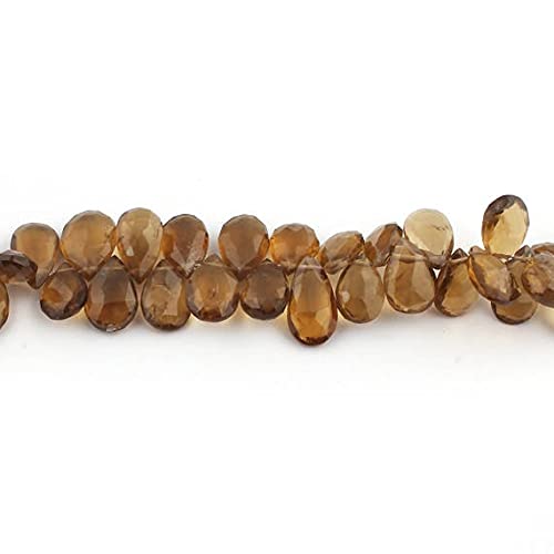 Quartz bière naturel en perles gouttes briolettes pour la création de bijoux