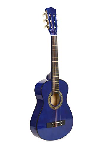 Master Play Kids Guitar Wood Ages 5-13 For Boys Clasical With Case And Accessories Great For Beginner To Learn 30 Inch Blue thumb #5