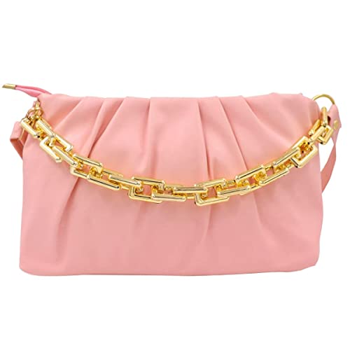 Image of Women's Cloud Shape Sling Bag Trendy Fashion Shoulder Bag Chain Handle Crossbody Bag for Girls