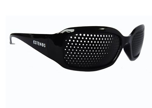 ESTENOS Interior, Gafas Multifocales para Fatiga Visual, Gafas Estenopeicas para vista cansada Gafa Reticulares 12 filas Progresivas de Agujeros, Pinhole Glasses, Rasterbrille, Entrenamiento Visual