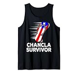 Chancla Survivor Puerto Rico Funny Spanish Joke Gift Idea Tank Top