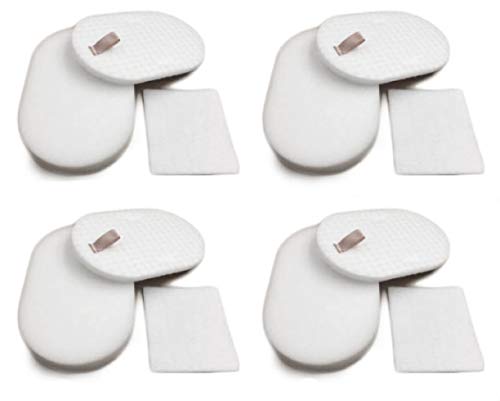 Nispira Replacement Foam Filter Kit Set For Shark Rocket Powerhead Upright Vacuum AH400, AH400C, AH401, AH452, AH452W, AH454Q Part XFFH400 XEXFH400, 4 Packs