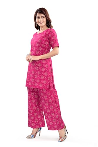 Image of Mom&Bae Women's Pure Cotton Printed Lounge Wear Comfy Night Suit Co-ord Set