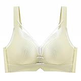 ALDOLA BH große brüste starker Halt Beige Damen ohne bügel Push Up mit Spitze büstenhebe Damen T Shirt BHS Modern Feeling Unterwäsche Bra(Größe:75E
