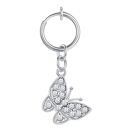 Briana Williams Fake Belly Ring, Clip On Belly Button Rings, Fake Belly Piercing, Fake Belly Button Ring, Non Piercing Navel Rings, Stainless Steel Faux Belly Button Piercing Jewelry