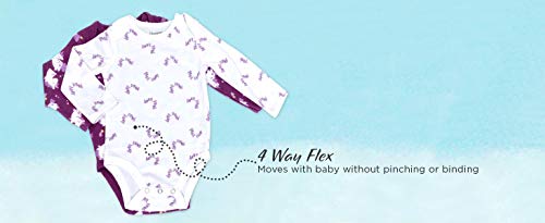 image for Hanes baby boys Ultimate Flexy 5 Pack Long Sleeve Bodysuits Bodystocki