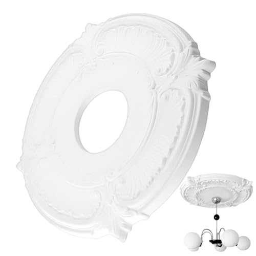 Medallones de techo para ventiladores en salas de estar de estilo clásico 8