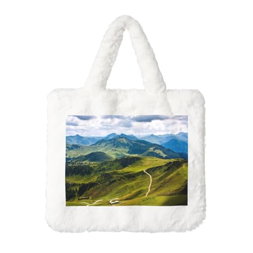Sac moelleux pour femme motif montagne pour un hiver doux et cosy