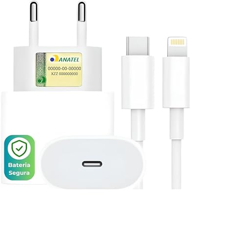 Kit Carregador Turbo Linha Premium Compativel C/Iphone, Cabo Usb-C-Lightning + Fonte Carre... Kit Carregador Turbo Linha Premium Compativel C/Iphone, Cabo Usb-C-Lightning + Fonte Carre...