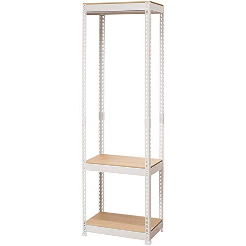 ???????(Dreamware) Dreamwear MK-853HWH Open Rack, Shelf, 3 Tiers, White, Width 20.1 x Depth 16.1 x Height 70.9 inches (51 x 41 x 180 cm)