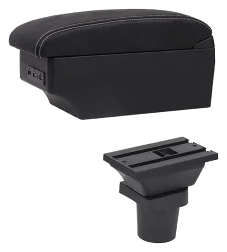 コンソールボックス 用 ヤリス 3 用 ハイブリッド 用 ヴィッツ 車用アームレストボックス 内部改造 USB充電 LEDアクセサリー(E1 White Line)