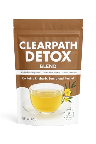 Clearpath Detox Natural Tea Blend with Rhubarb, Senna and Fennel, 60g, No Artificial Ingredients