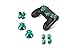 Produktbild Supremery Alu Buttons für Playstation 4 Dualshock Controller Aluminium Buttons Kappen Thumbsticks Ersatzteile Zubehör für PS4 (Bullet Grün)