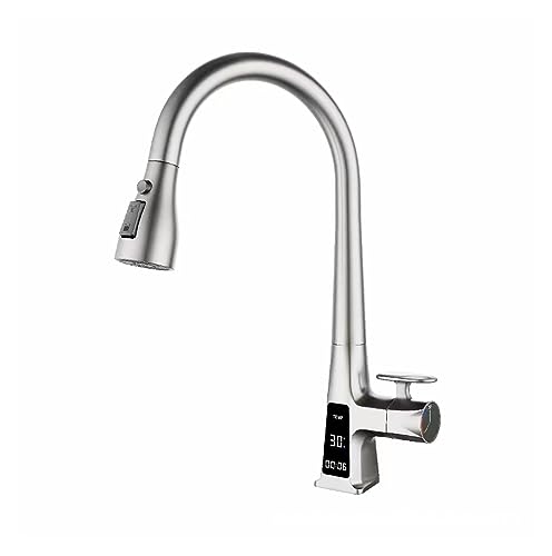 Robinet à levier unique extractible eau froide chaude pour évier de cuisine