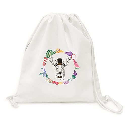 Sac de courses pliable à motif cerf chic pour vos fruits et légumes au marché