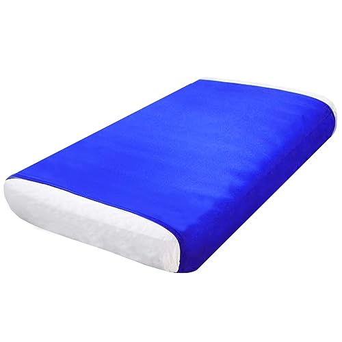 Image of Ntomtuex Sensory Bed Sheet for Compression Reduced Pressure Weighted Blanket to Keep Nice Sleeping Comfortable with Light Breathable Polyester, Blue, 54 inchx60 inch