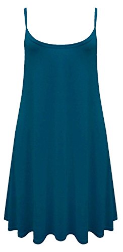 Vestido para mujer negro teal tela que no se arruga para viajes y oficina