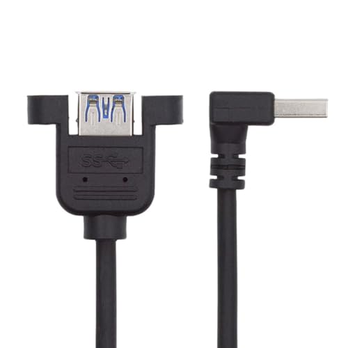 xiwai Cable de extensión USB 3.0 en ángulo de 90 grados, adaptador de datos, cable convertidor para impresora, escáner AIO, 30 cm