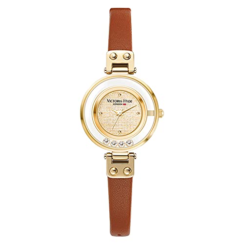 Montre quartz femme petit cadran de prestige VICTORIA HYDE finitions étoiles or