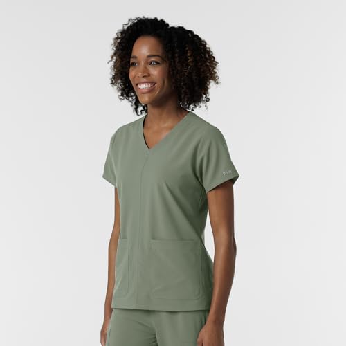 WINK NURTUR Women's V-Neck Scrub Top, Sage, 2XL by WINK - Used condition - Image 4