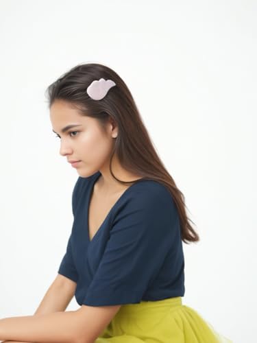 Pinzas de Pelo Angel Wings Fluffy 4 Piezas Rosa y Blanco miniatura 4