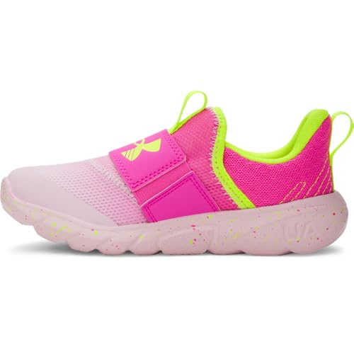 Under Armour Girls' Pre School Flash, (647) Prime Pink/Rebel Pink/High Vis Yellow, 1, US