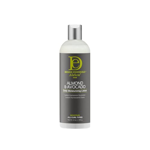 Design Essentials Almond & Avocado Daily Hair Moisturizing Lotion with Jojoba & Olive Oil, 12 Ounce