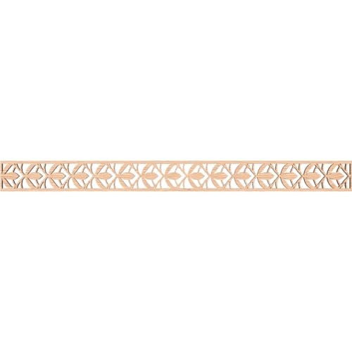 46 3/8"W x 4"H x 3/8"T Salem Fretwork Moulding, Red Oak