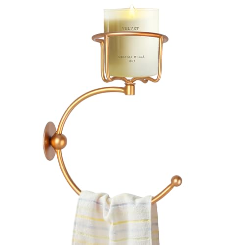 Towel Hook with Candle Holder, Wall Mounted Hand Towel Holder