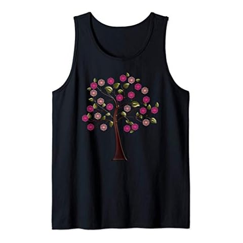 Camiseta sin Mangas Flores Rosas de Mandala Árbol de la Vida Cover