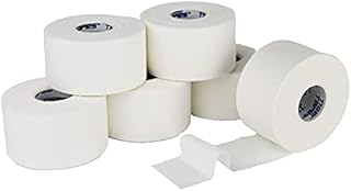TIGERTAPES - Pack of 6 Tiger Tape Zinc Oxide Tape (5cm x 13.7m)- Long Sports Tape - Easy Tear Athletic Sports Tape, Strong Rigid Non-Stretch Strapping Tape for Sports Injuries and Support, Hypoallergenic, Strong Adhesion, Conforming - White